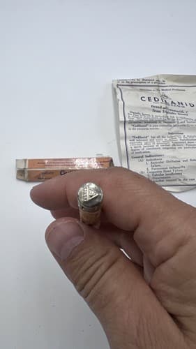 RARE Vintage SANDOZ CEDILANID Glass Tube w/box and Instructions EMPTY - Thumbnail 8