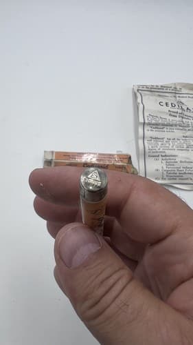 RARE Vintage SANDOZ CEDILANID Glass Tube w/box and Instructions EMPTY - Thumbnail 7