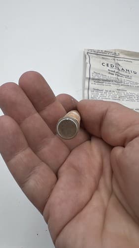 RARE Vintage SANDOZ CEDILANID Glass Tube w/box and Instructions EMPTY - Thumbnail 6