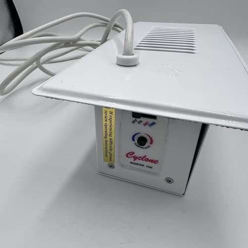 Cyclone CM-300 Booster Fan Plus W/ Built-in Thermostat White - Thumbnail 7