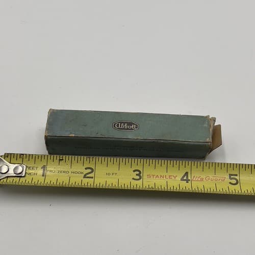 RARE Abbott Lobeline Sulfate Pharmacy Glass Tube unused - Thumbnail 3