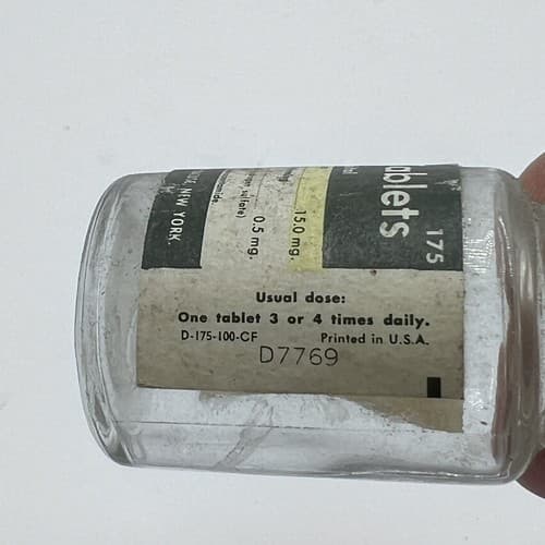 Centrine Phenobarbital Bottle 1.75" Bristol Labs EMPTY - Thumbnail 4