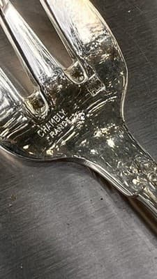 Dessert/Cake Fork Empire Chambly Silverplate France 5.5" - Thumbnail 2