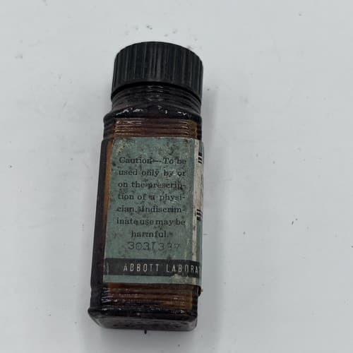 Colchicine Poison Bottle 2.75" Abbott LAB *** EMPTY NOT FOR CONSUMPTION *** - Thumbnail 3