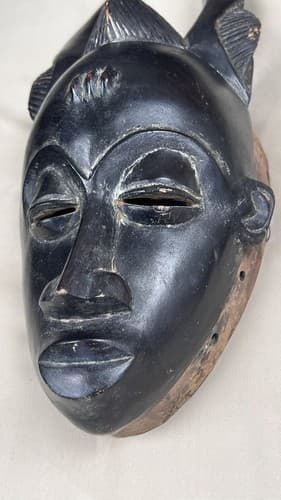 Guro Yaure Portrait Mask Figure Horned Cote d'Ivoire African Art - Thumbnail 11