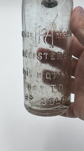 Rare Antique Glass Bottle Henry Haussling Newark N.J 7.25" Tall - Thumbnail 2