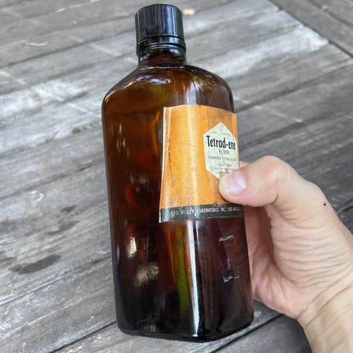 Vintage Tetrad Ene Elixir Miller Laboratories , Bottle 16 oz EMPTY 8" - Thumbnail 2