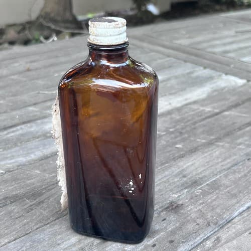 Vintage Bentyl Phenobarbital Merrel EMPTY Amber Pharmacy Bottle 127-16 - Thumbnail 3