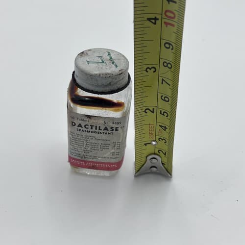 Vintage 1960's Dactilase Lakeside Spasmogestant EMPTY Bottle , No Contents - Thumbnail 6