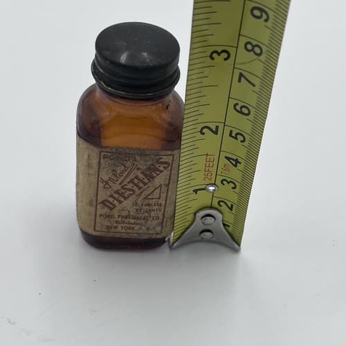 Vintage Advertising Bottle DIESTIANS PONDS NUX VOMICA Empty No Contents 1950's - Thumbnail 6