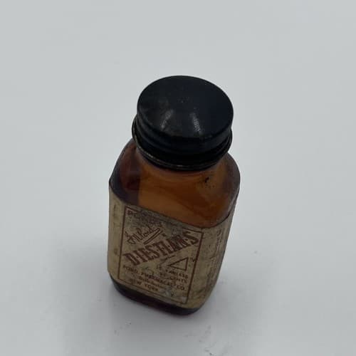 Vintage Advertising Bottle DIESTIANS PONDS NUX VOMICA Empty No Contents 1950's - Thumbnail 2