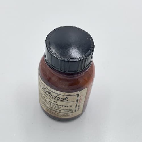 Vtg 1930's Merck Pharmaceutical Apothecary Bottle Sodium Glycerophosphate - Thumbnail 4