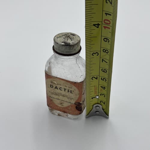 Vintage Bottle Dactil Lakeside labs ETHYL-3-PIPERIDYL DIPHENYLACETATE EMPTY - Thumbnail 6