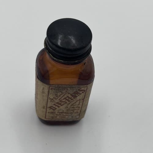 Vintage Advertising Bottle DIESTIANS PONDS NUX VOMICA Empty No Contents 1950's - Thumbnail 5