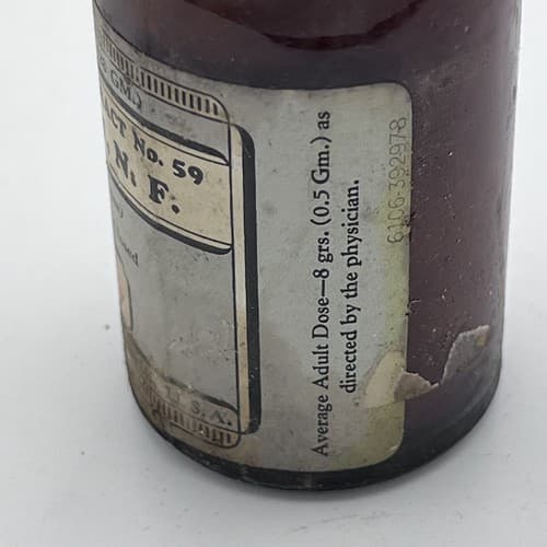 Vintage Gentian Powder Extract Bottle Apothecary Medicine-Eli Lilly EMPTY - Thumbnail 3