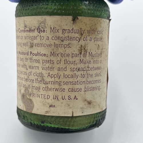 Vintage Apothecary Mckessons Mustard Powder jar with contents - Thumbnail 4