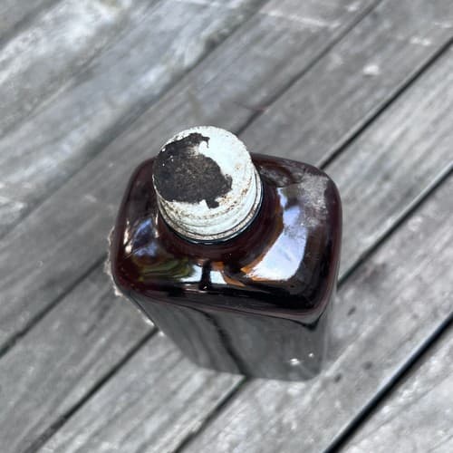 Vintage Bentyl Phenobarbital Merrel EMPTY Amber Pharmacy Bottle 127-16 - Thumbnail 4