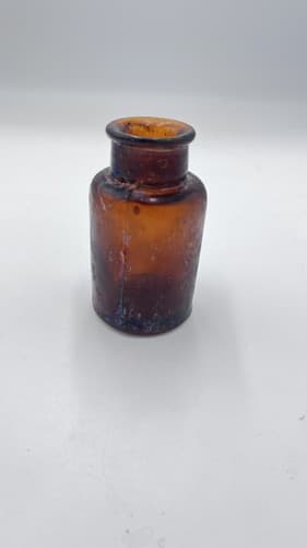 Rare Antique Bixby Amber Bottle 3.75"