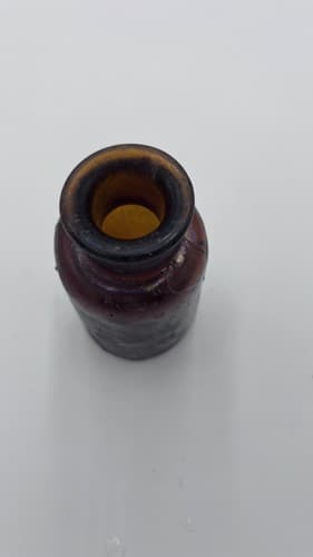 Rare Antique Bixby Amber Bottle 3.75" - Thumbnail 6