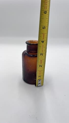Rare Antique Bixby Amber Bottle 3.75" - Thumbnail 7