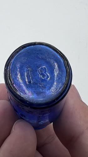 Vintage Cobalt Blue Glass Bottles LOT Of (4) Art BROMO Seltzer Emerson BALTIMORE - Thumbnail 5