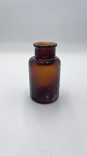 Rare Antique Bixby Amber Bottle 3.75" - Thumbnail 2