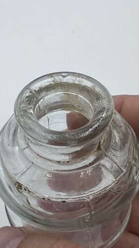 Antique L. E. Waterman Co Ink Bottle w/bubbles - Thumbnail 4