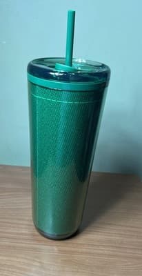 Starbucks 24oz Green Apron Tumbler Cup 2024 Siren Logo Slide Top Lid - Thumbnail 2