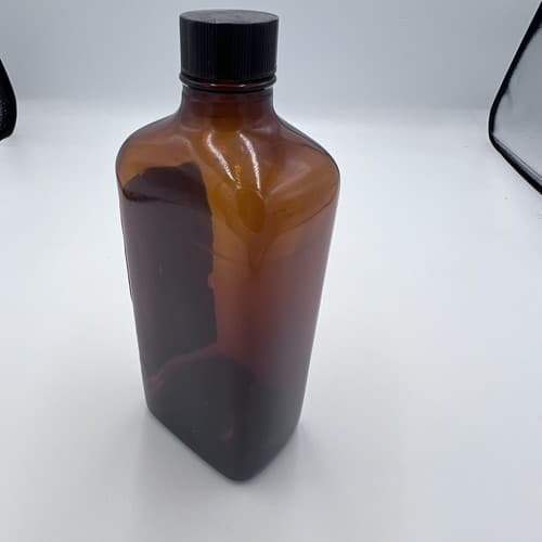 RARE Vintage Lilly Elixir Sodium Bromide #194 Amber Glass Medicine Bottle EMPTY - Thumbnail 5