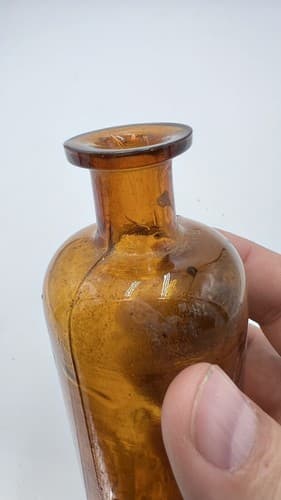 Antique PARKE, DAVIS & CO. PD& Co Medicine Bottle Amber 4.75 - Thumbnail 6