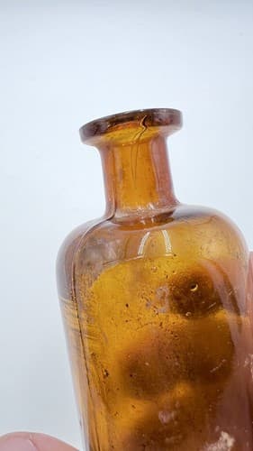 Antique PARKE, DAVIS & CO. PD& Co Medicine Bottle Amber 4.75 - Thumbnail 4