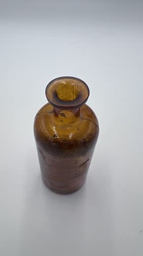Antique PARKE, DAVIS & CO. PD& Co Medicine Bottle Amber 4.75 - Thumbnail 2