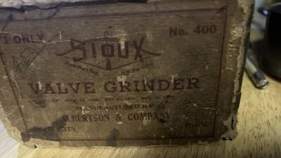 1912 Albertson Sioux Manual Valve Grinder #400 Tool USA Original Box - Thumbnail 10