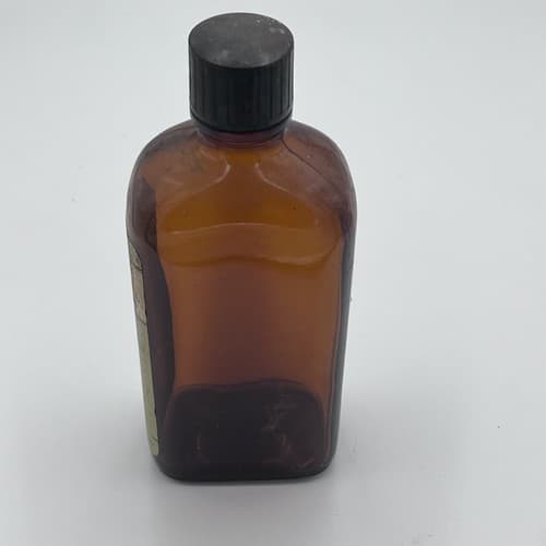 RARE Vintage Lilly Catnep & Fennel Compound #63 Amber Medicine Bottle EMPTY - Thumbnail 3