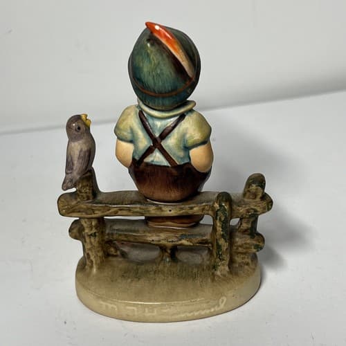 Hummel Wayside Harmony 111 3/0 Figurine Goebel Vintage boy with bird fence - Thumbnail 4