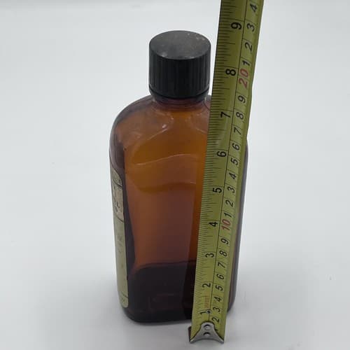 RARE Vintage Lilly Catnep & Fennel Compound #63 Amber Medicine Bottle EMPTY - Thumbnail 4