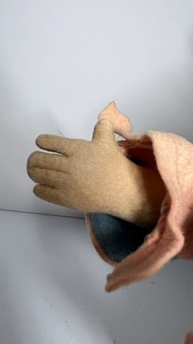 Beautiful And Rare 13" Blue Eyes Early Lenci Doll Felt original outfit - Thumbnail 6