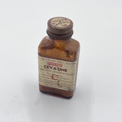 Vintage 1950's PREMO Cevatine Bottle Advertising EMPTY #1194