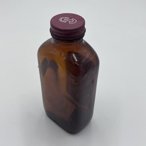 RARE 1950's DORMISON Schering Amber Bottle EMPTY, NO CONTENTS , FOR DISPLAY - Thumbnail 3