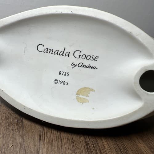 1983 ANDREA by SADEK "CANADA GOOSE" # 6735 - PORCELAIN 7" X 3" - Thumbnail 7