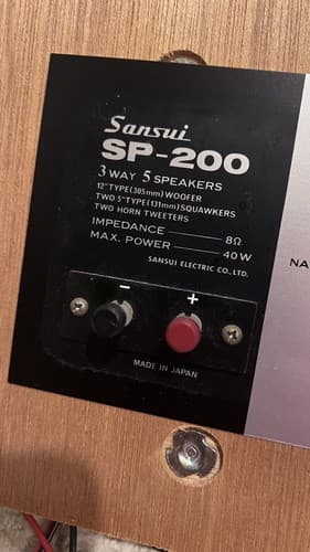 Sansui Crossover / Input Panel for SP-200 Working Made In Japan Vintage - Thumbnail 3