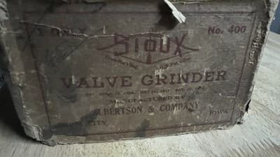 1912 Albertson Sioux Manual Valve Grinder #400 Tool USA Original Box - Thumbnail 16