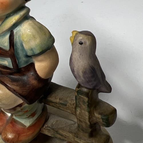 Hummel Wayside Harmony 111 3/0 Figurine Goebel Vintage boy with bird fence - Thumbnail 8