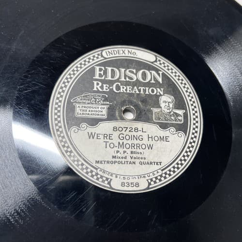EDISON Recreation DIAMOND DISC 80728-R Crossing the bar/we're going home tomorro - Thumbnail 2