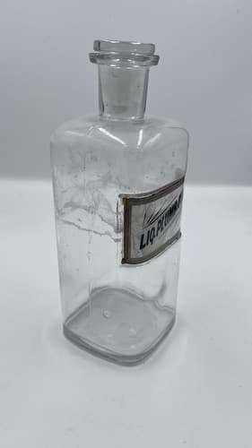 Antique Apothecary Pharmacy Jar Bottle Under Glass Label Lic Plumb Subac 9" - Thumbnail 7