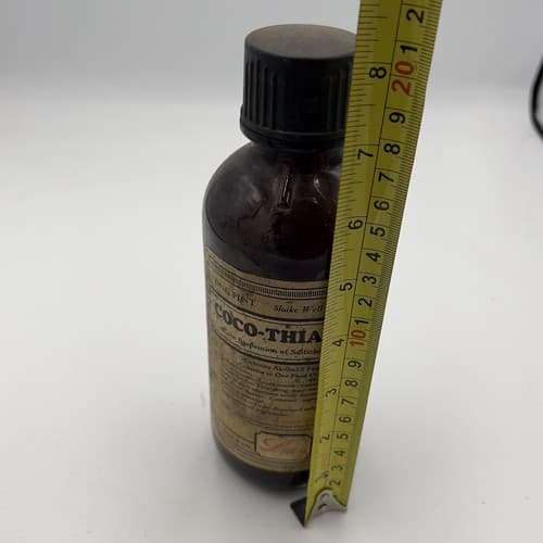 Vintage 1950's Lilly Coco-Thiazole Sulfathiazole Bottle for Display/collectible - Thumbnail 5