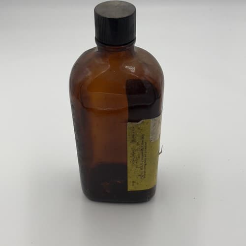 RARE Vintage CHOLEDYL ELIXIR Amber bottle EMPTY, NO Contents for display only - Thumbnail 4