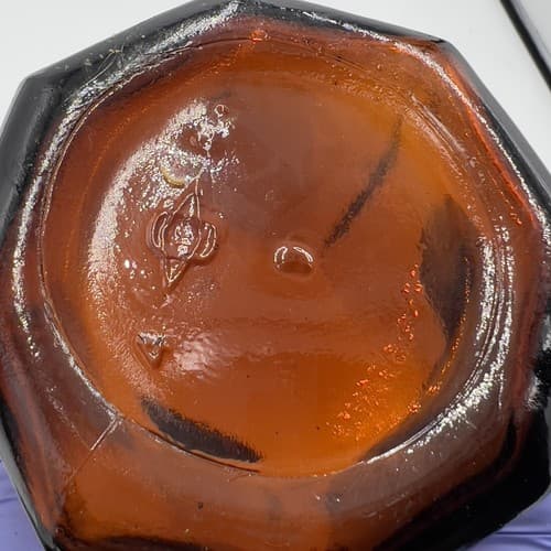 Vintage Glycolixir Collectible Octagonal Medicine Bottle , no label EMPTY - Thumbnail 3