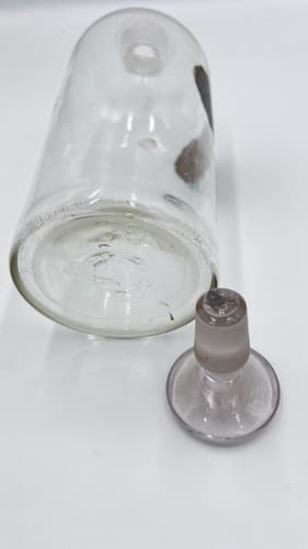 Early Label Late 1800's Apothecary Bottle W/Label Hand Blown Tinctura 10" - Thumbnail 6