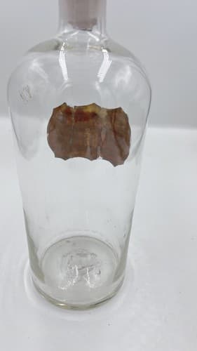 Early Label Late 1800's Apothecary Bottle W/Label Hand Blown Tinctura 10" - Thumbnail 3
